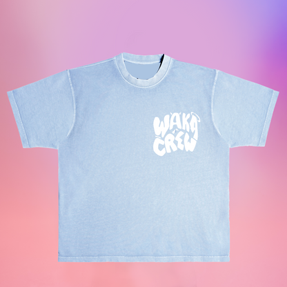 WAKA CREW WASHED POWDER BLUE TEE